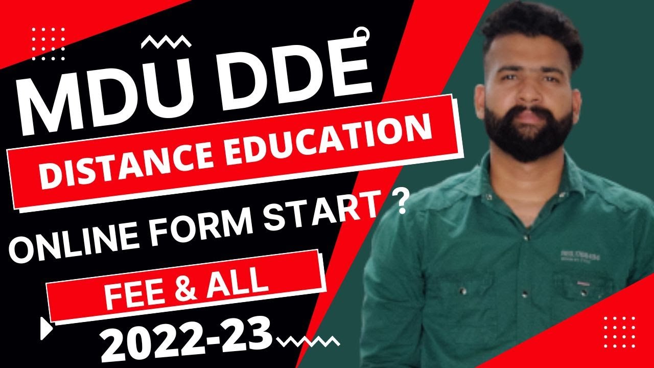 MDU Distance Form online starting date ? || all details about DDE latest update 2022