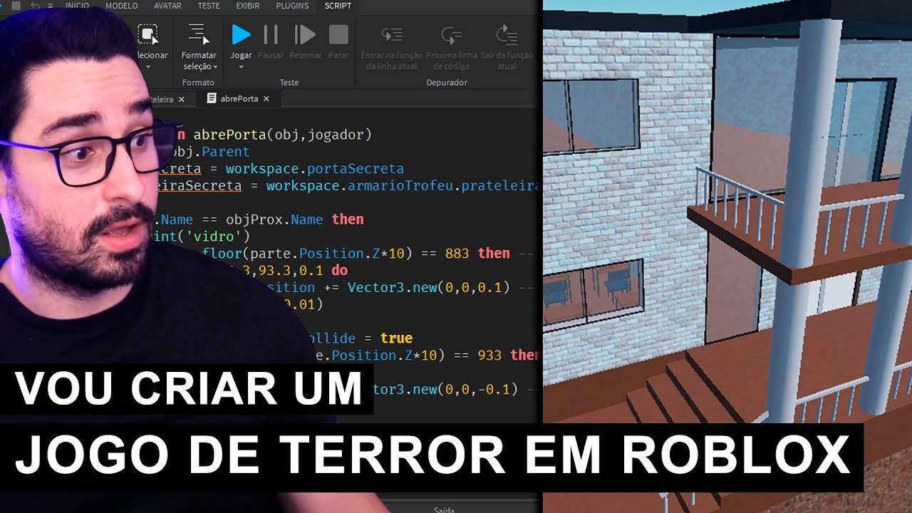 Eu vou criar meu próprio jogo de terror em Roblox!