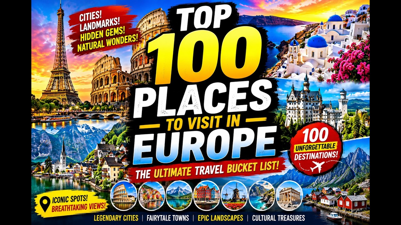 Top 100 Places To Visit in Europe |🌍 Ultimate Europe Travel Guide | The World Traveler