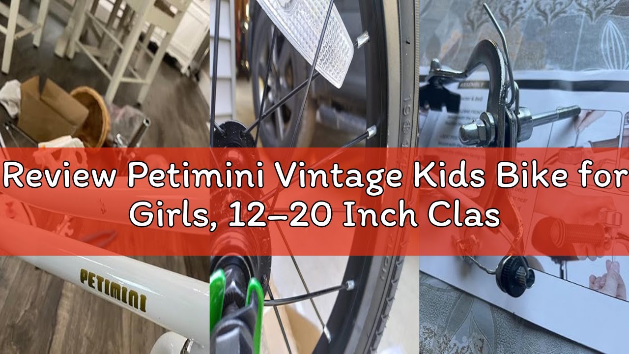 Review Petimini Vintage Kids Bike for Girls, 12–20 Inch Classic Bicycle with Wicker Basket & Bell, H