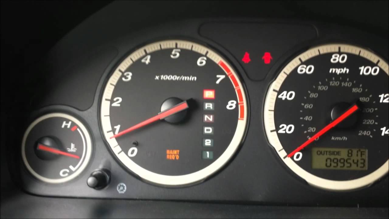Требуется техническое обслуживание Сброс Honda CR-V