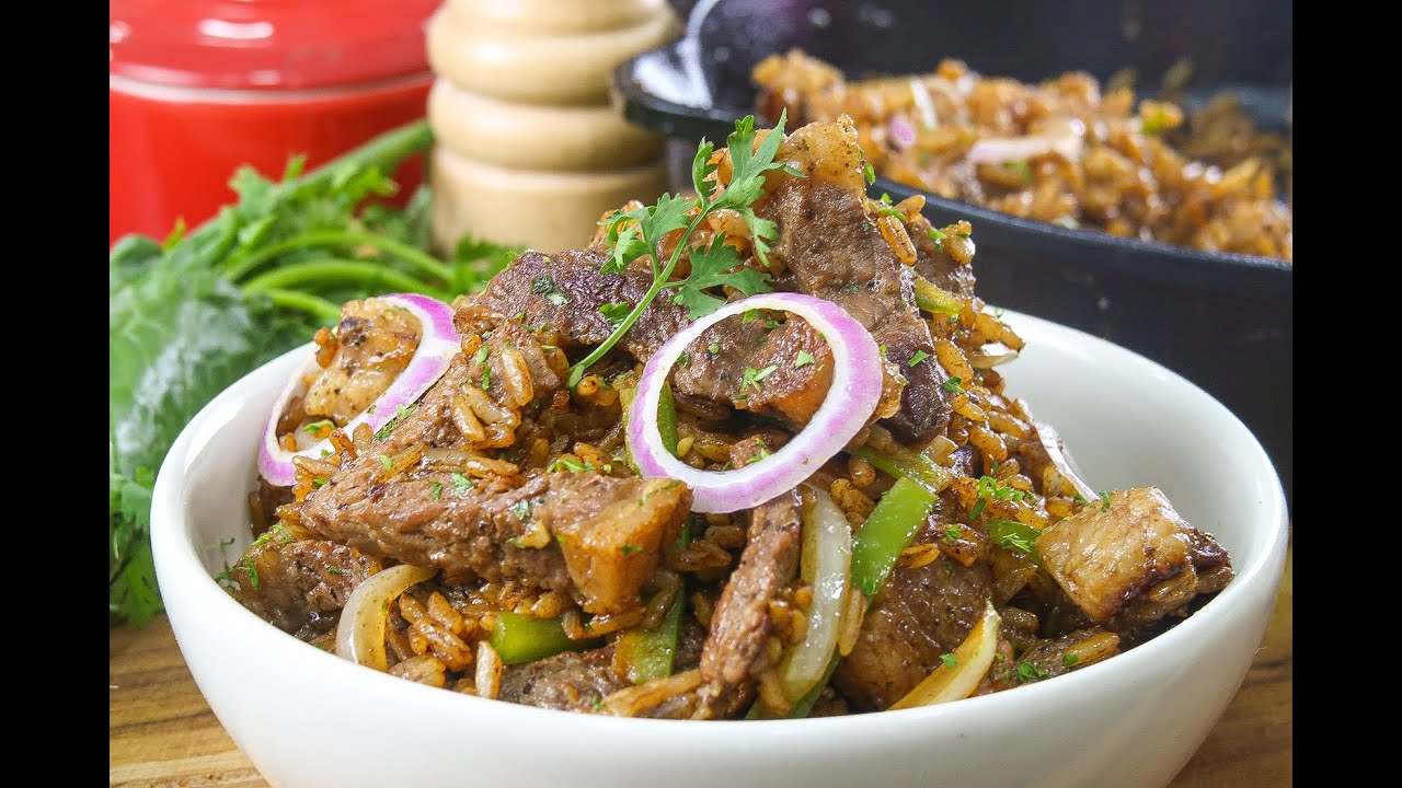 Arroz de carne receta fácil
