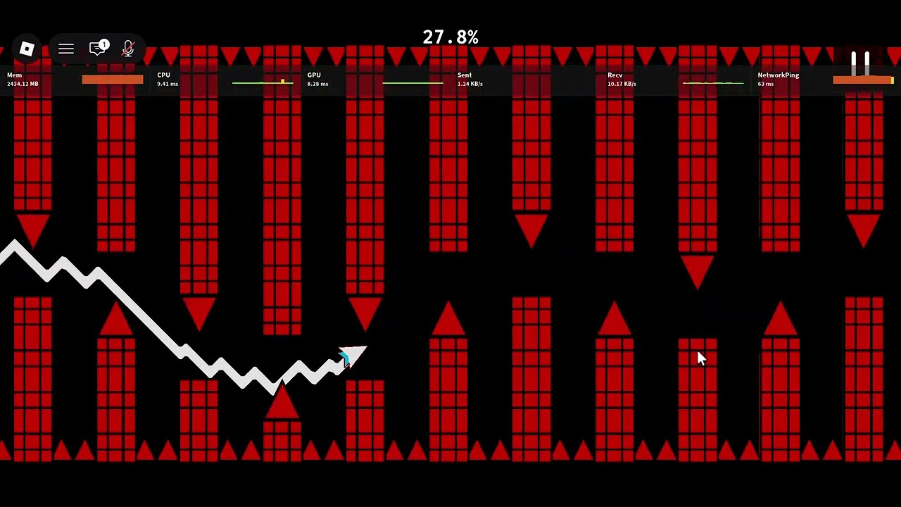 Death Corridor (Unnerfed) (Beat Bounce) (GD in Roblox) it looks bugged because of lag srry