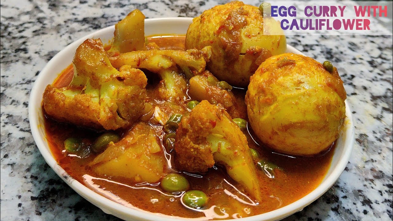 Cauliflower Egg Curry Recipe in Bengali Style, Anda Curry Recipe 