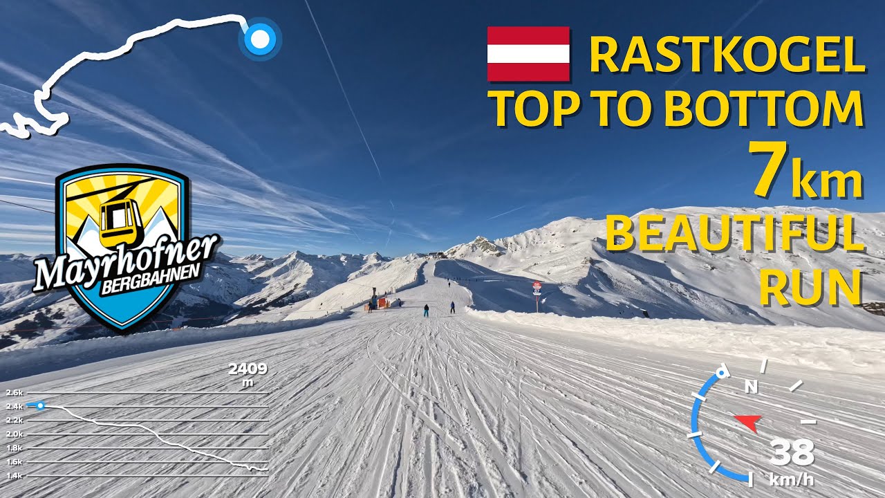 Skiing in Mayrhofen, Austria - Rastkogel Top to Bottom - 4K with GoPro Hero 11