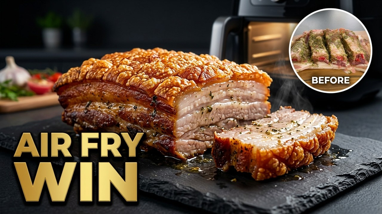 This recipe is everywhere right now! Crispy Air Fryer Pork Belly