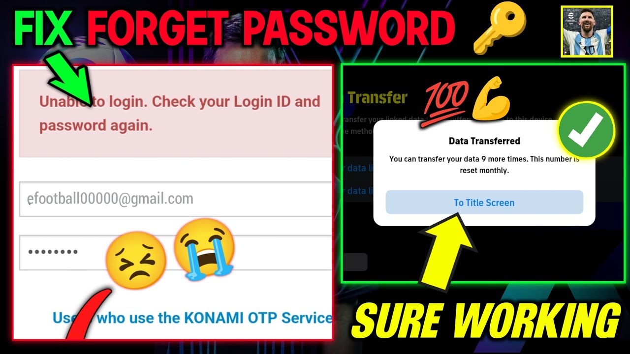 How To Fix Forgot Password or Reset Konami ID Password | eFootball 2024 Mobile