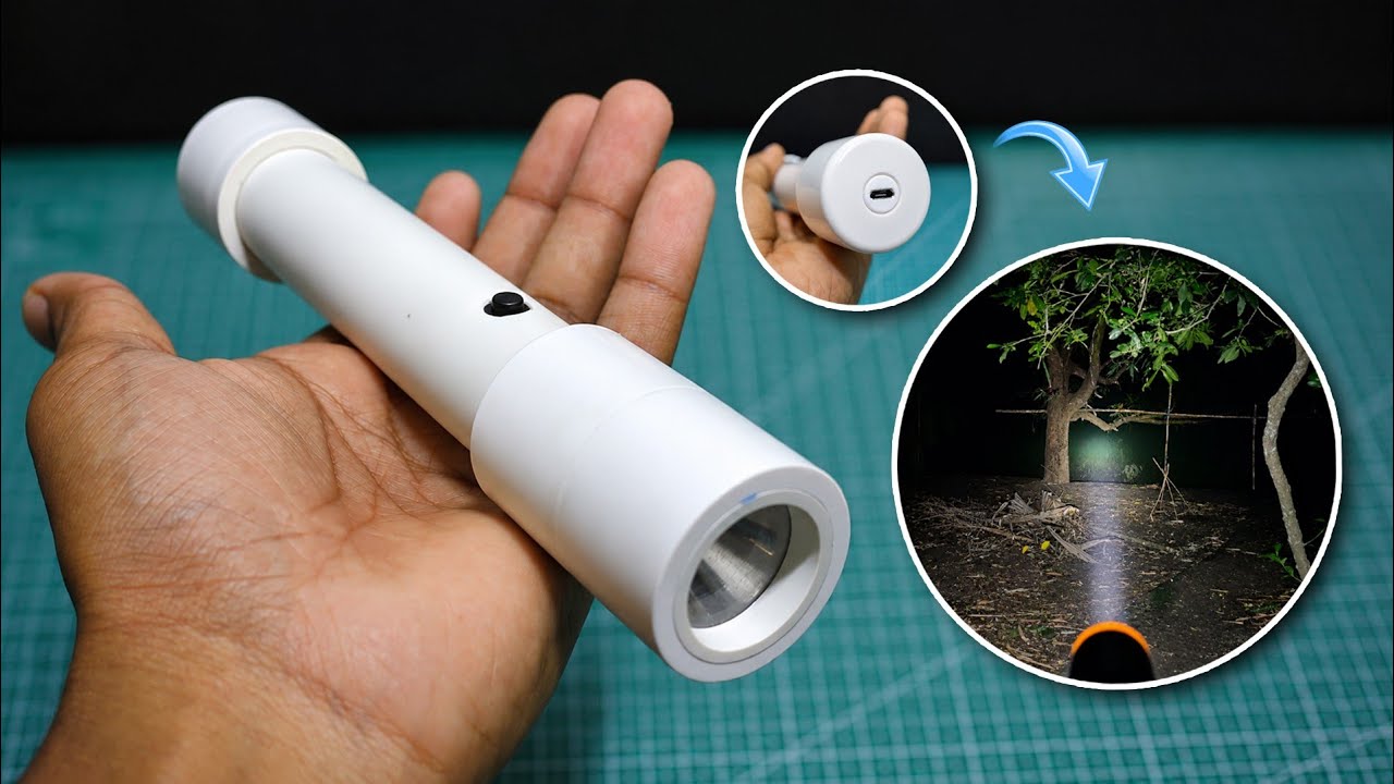 How To Make A Powerful Flash Light Using PVC Pipe || PVC पाइप उपयोग करके Flash Light कैसे बनाएं
