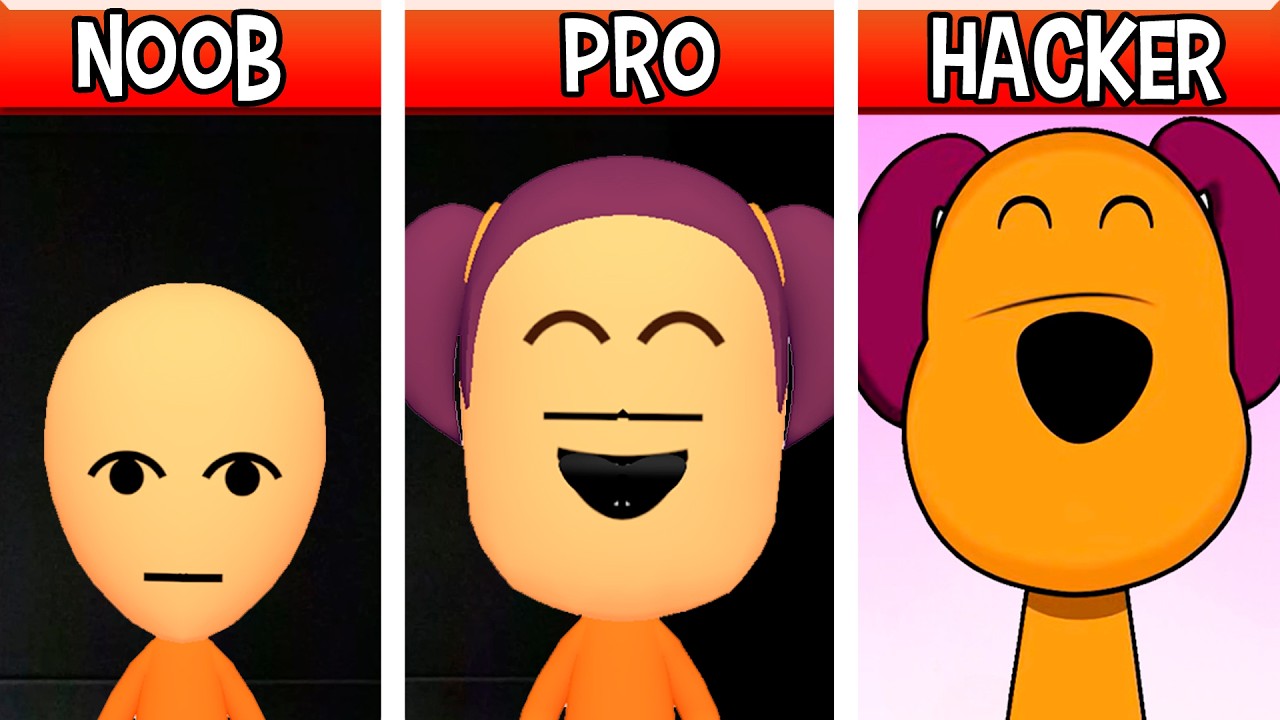 Mii Lula OC (Pocoyo Como lo mueve lo lo): Noob, Pro, HACKER! / (Incredibox Sprunki)