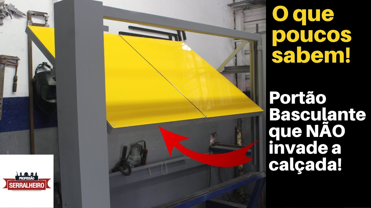 PORTÃO BASCULANTE QUE NÃO INVADE A CALÇADA - Curso de Serralheiro