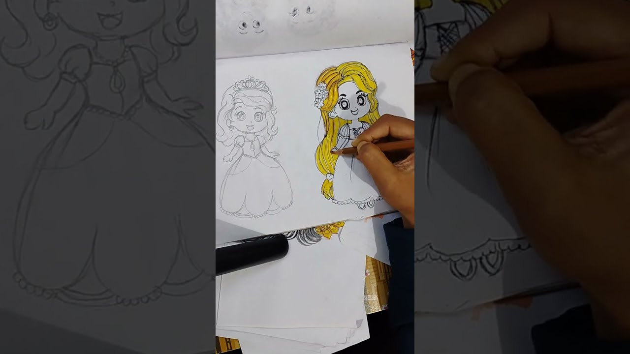 UR Artbook is live. Easy disney princess drawing repunzal long hair