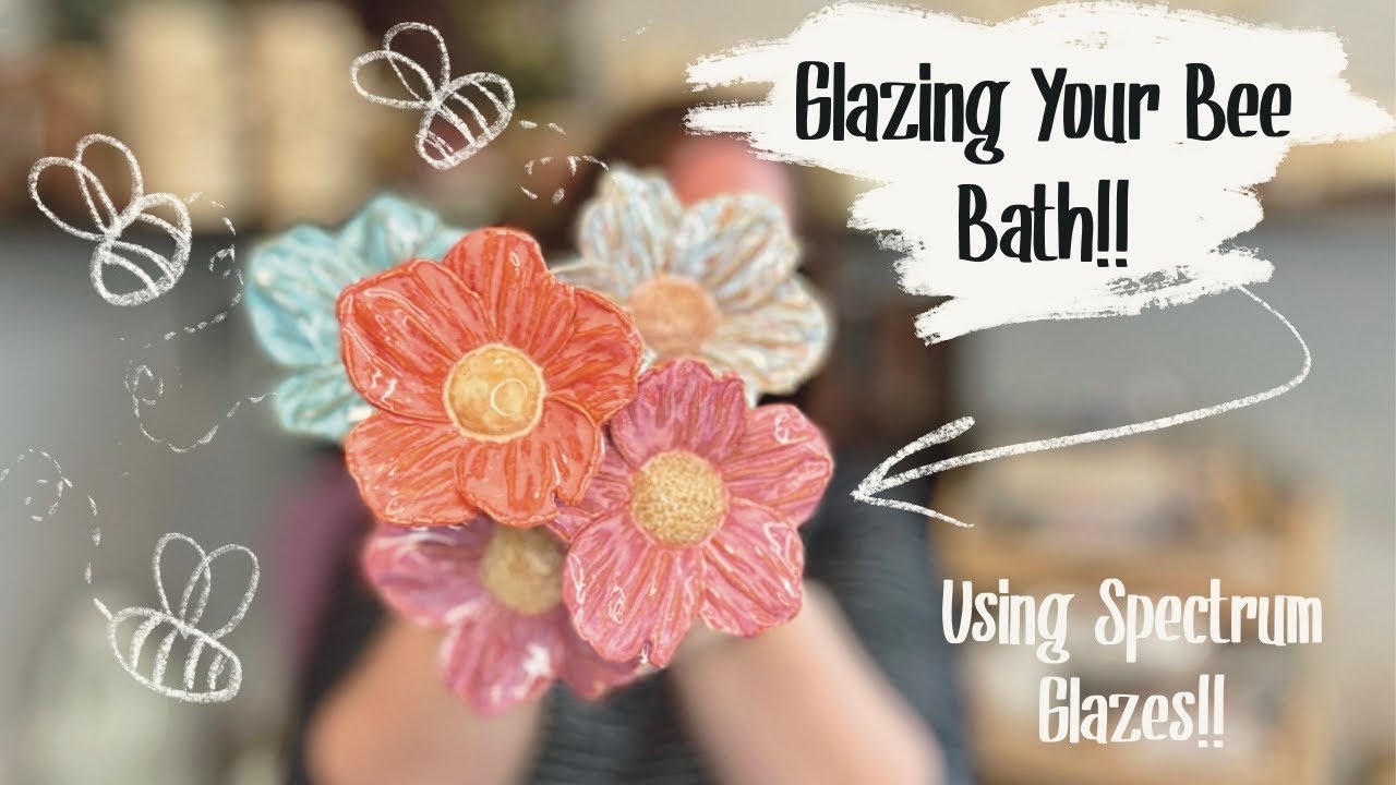 Glazing Your Bee Bath! | Spectrum Floating Glazes