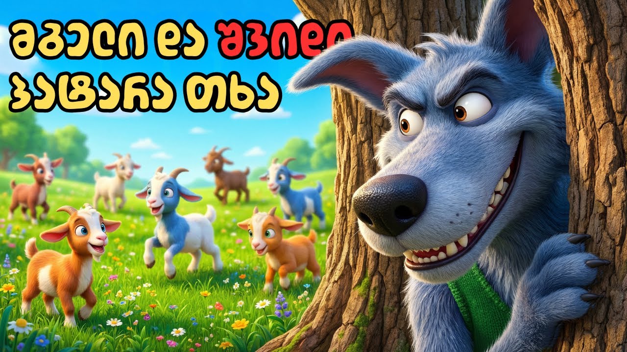 მგელი და 7 პატარა თხა - ზღაპრები ქართულად | მულტფილმები