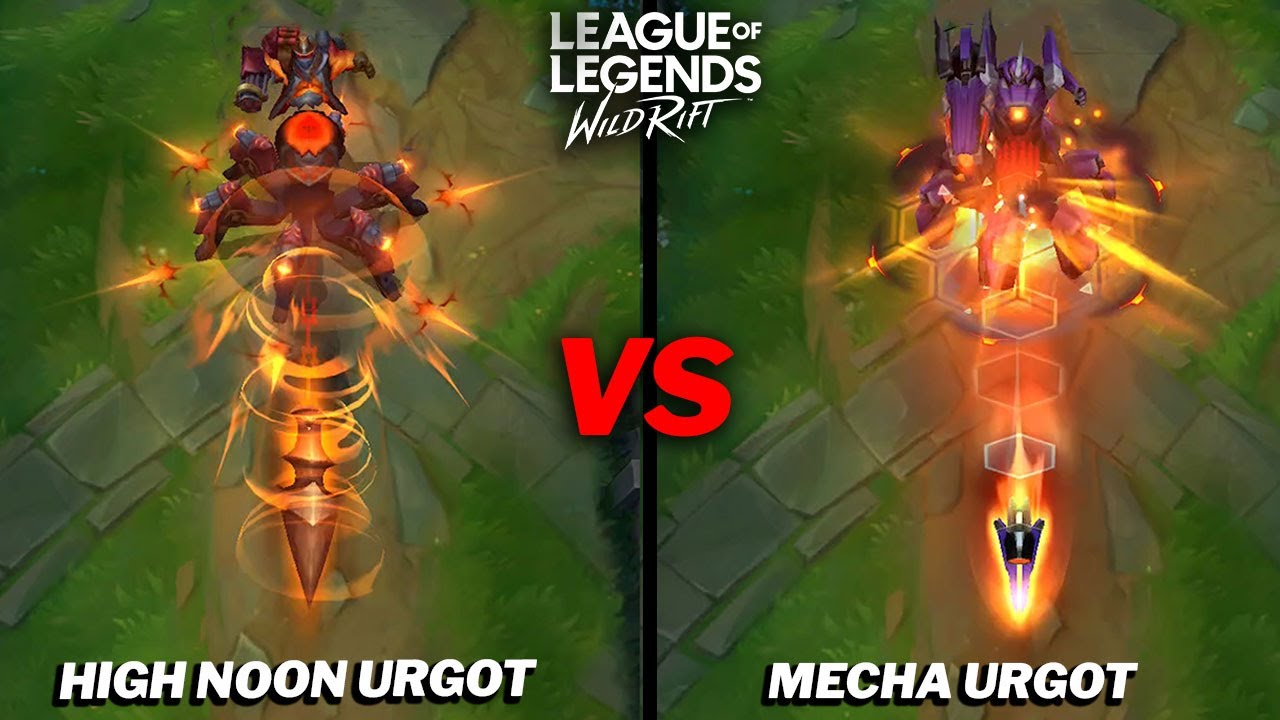 Urgot Mecha VS High Noon Skin Comparison Wild Rift