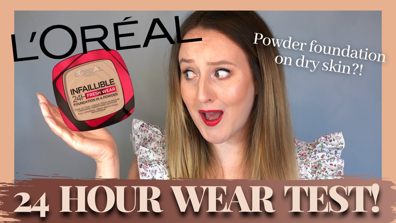 L'Oreal Infallible 24H Freshwear Powder Foundation - *24 HOUR WEAR TEST!* on dry skin! Milli Davison