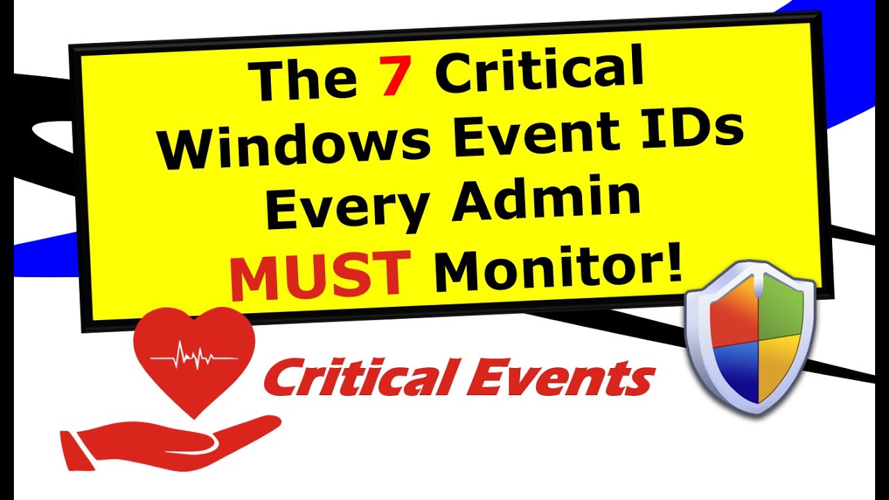 7 Critical Windows Event IDs #windowsserver #activedirectory #microsoft  #computer #education