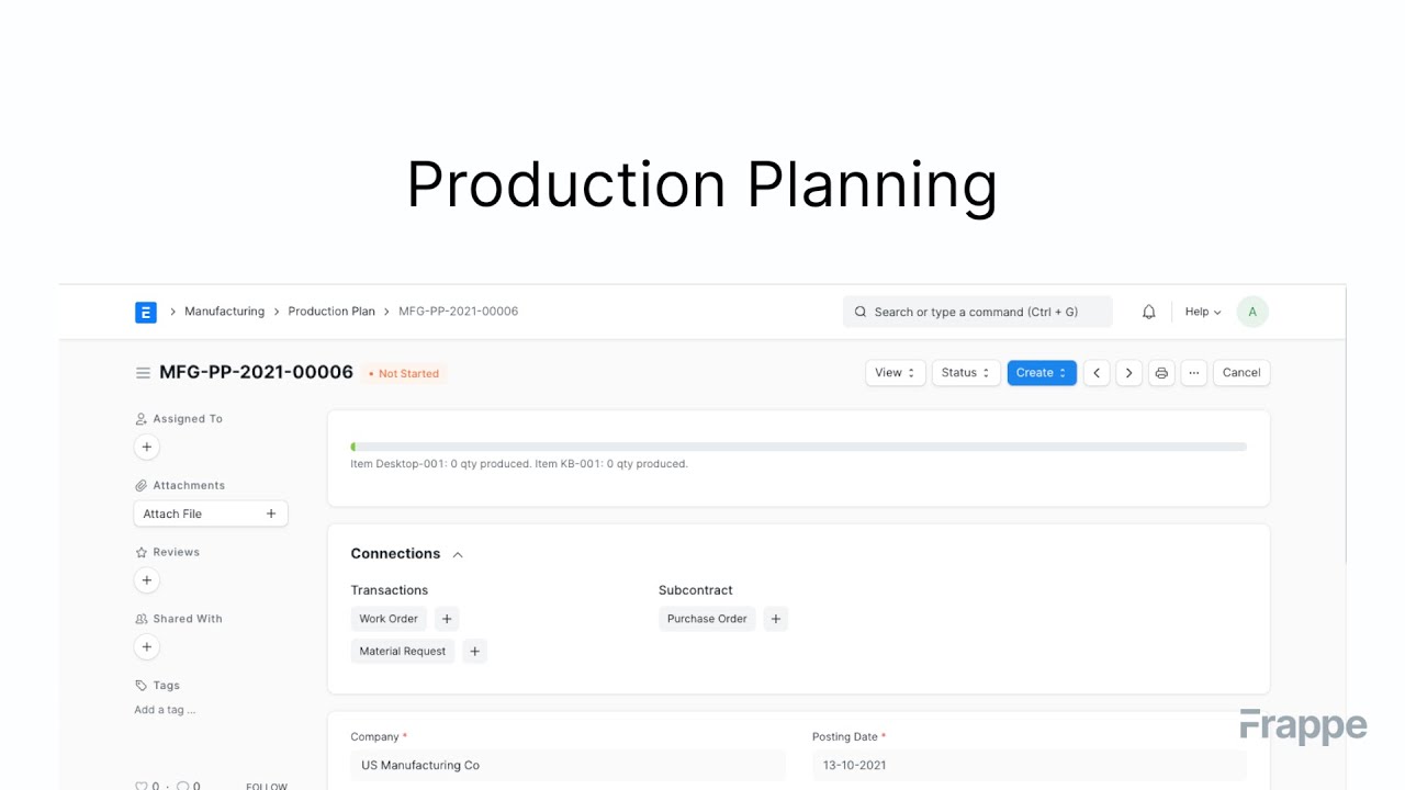 Production Planning | ERPNext