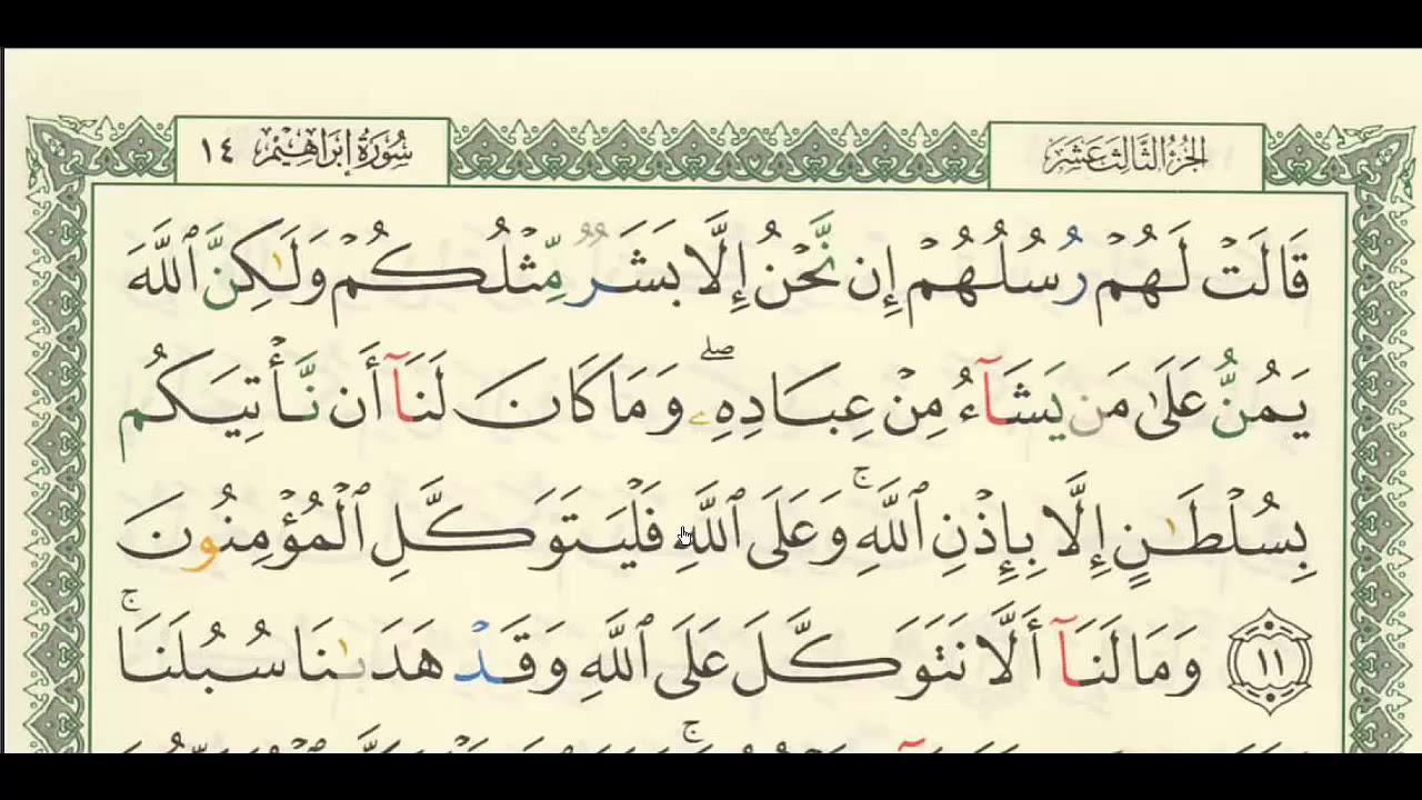 شرح + تفسير - لسورة ابراهيم من آية ( ١١ ) إلى آية ( ١٨ ) - للشيخ : فهد العمار