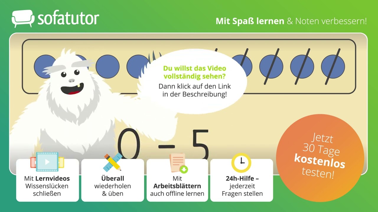 Minusaufgaben – Einführung einfach erklärt – Mathematik 1. & 2. Klasse