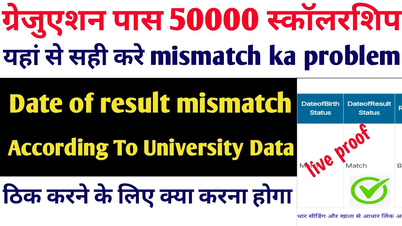 Date of Result Mismatch According To University Data | Kanya Utthan Yojana bihar online 2025