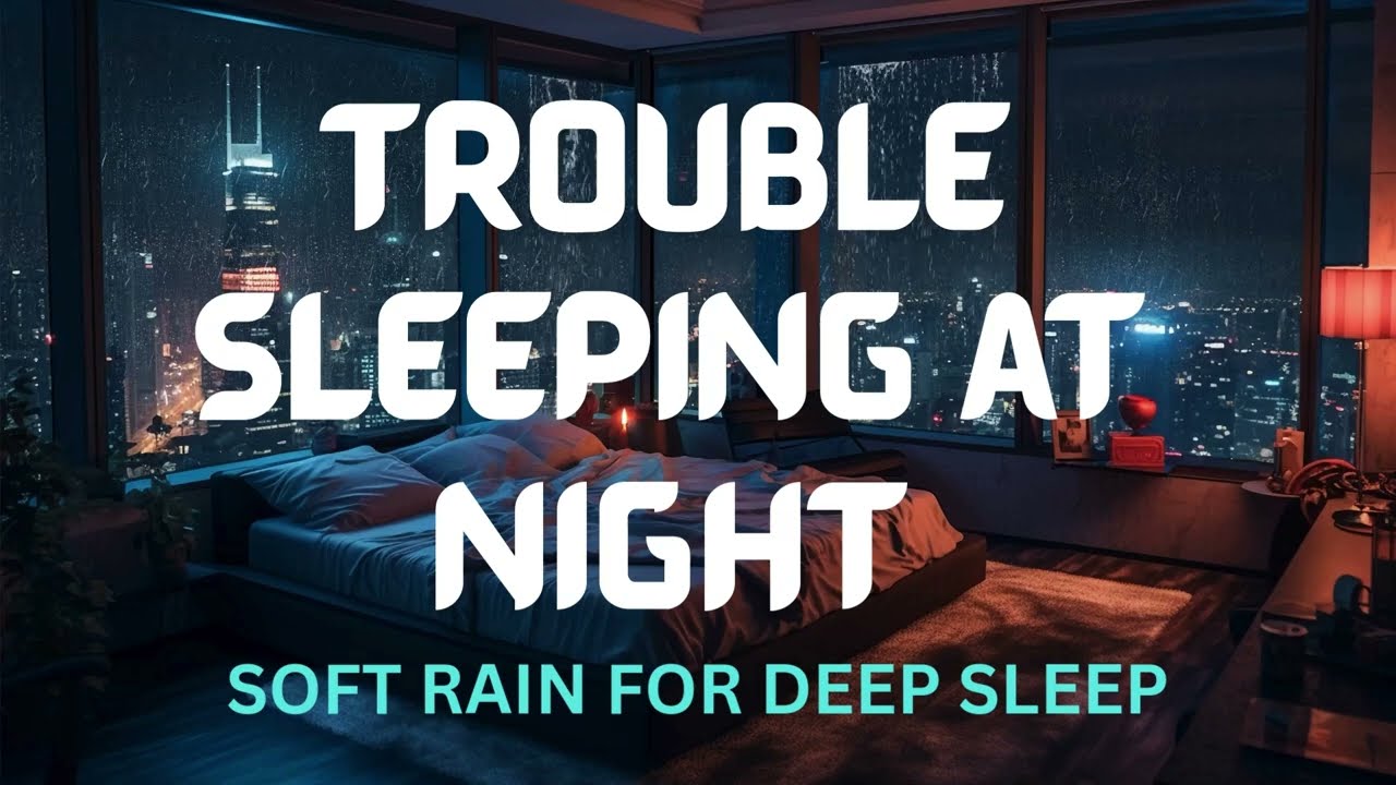 Can't Sleep? Soft Rain Sounds for Deep Sleep | Insomnia Relief Black Screen