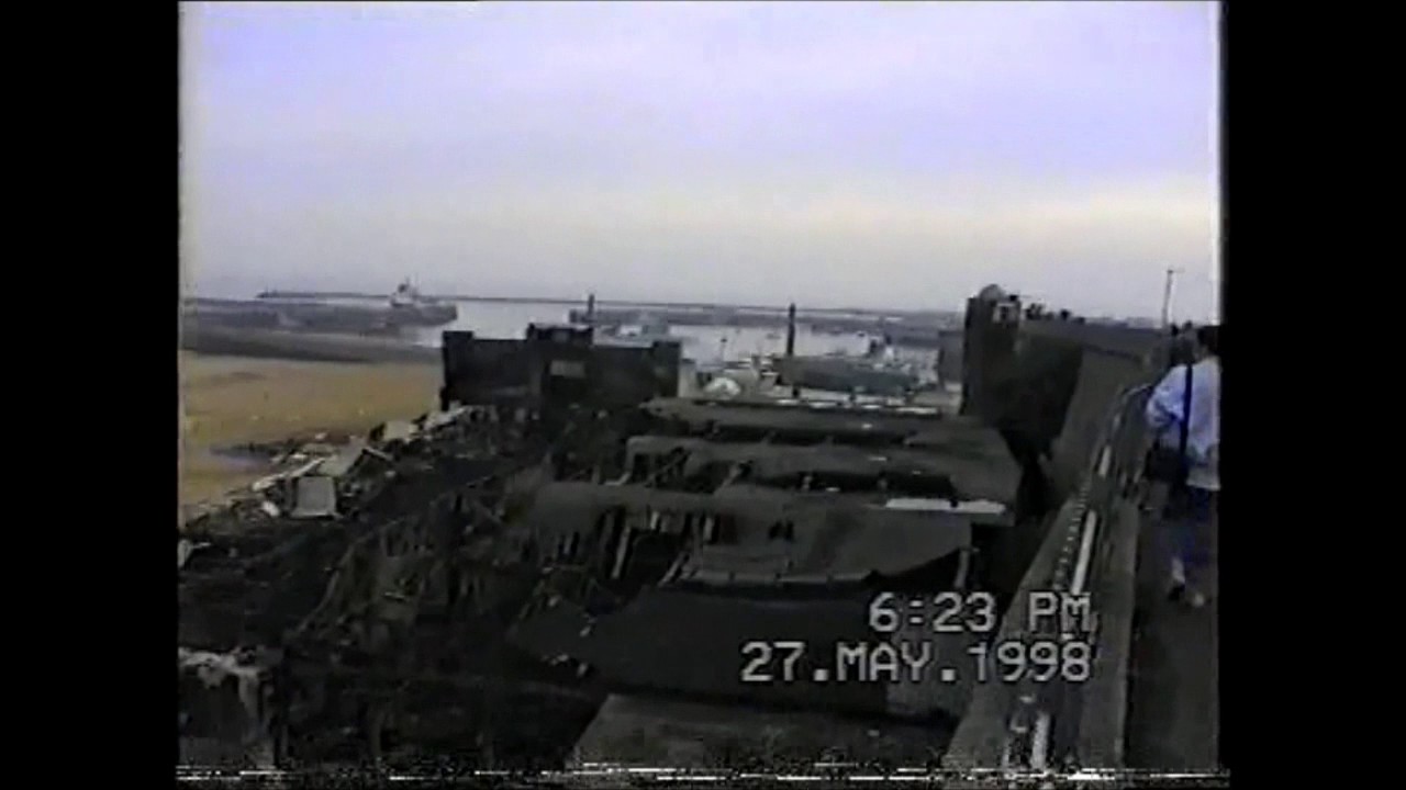 Aftermath of the Ramsgate Pleasurama fire 1998