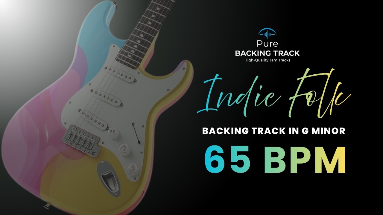 🎸 Indie Folk Backing Track un G Minor- 65 BPM | Acoustic Guitar Jam Track