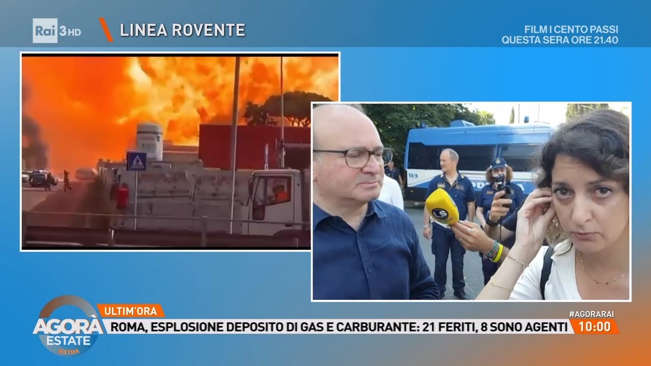 Esplosione a Roma,  almeno 20 i feriti. Il boato scuote la città - Agorà Estate 04/07/2025
