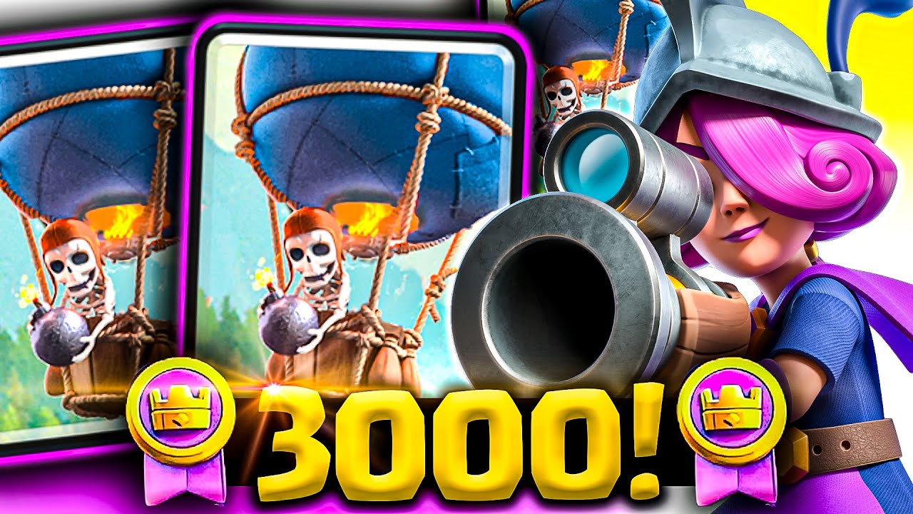 LLEGANDO A 3,000 MEDALLAS CON MAZO RÁPIDO DE GLOBO EN CLASH ROYALE‼️🏆