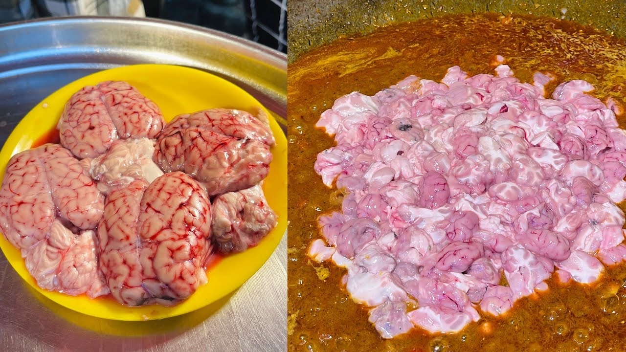 Special Mutton Brain Masala | Mutton bheja Fry | Mutton Street Food | Human Street Food #mutton 