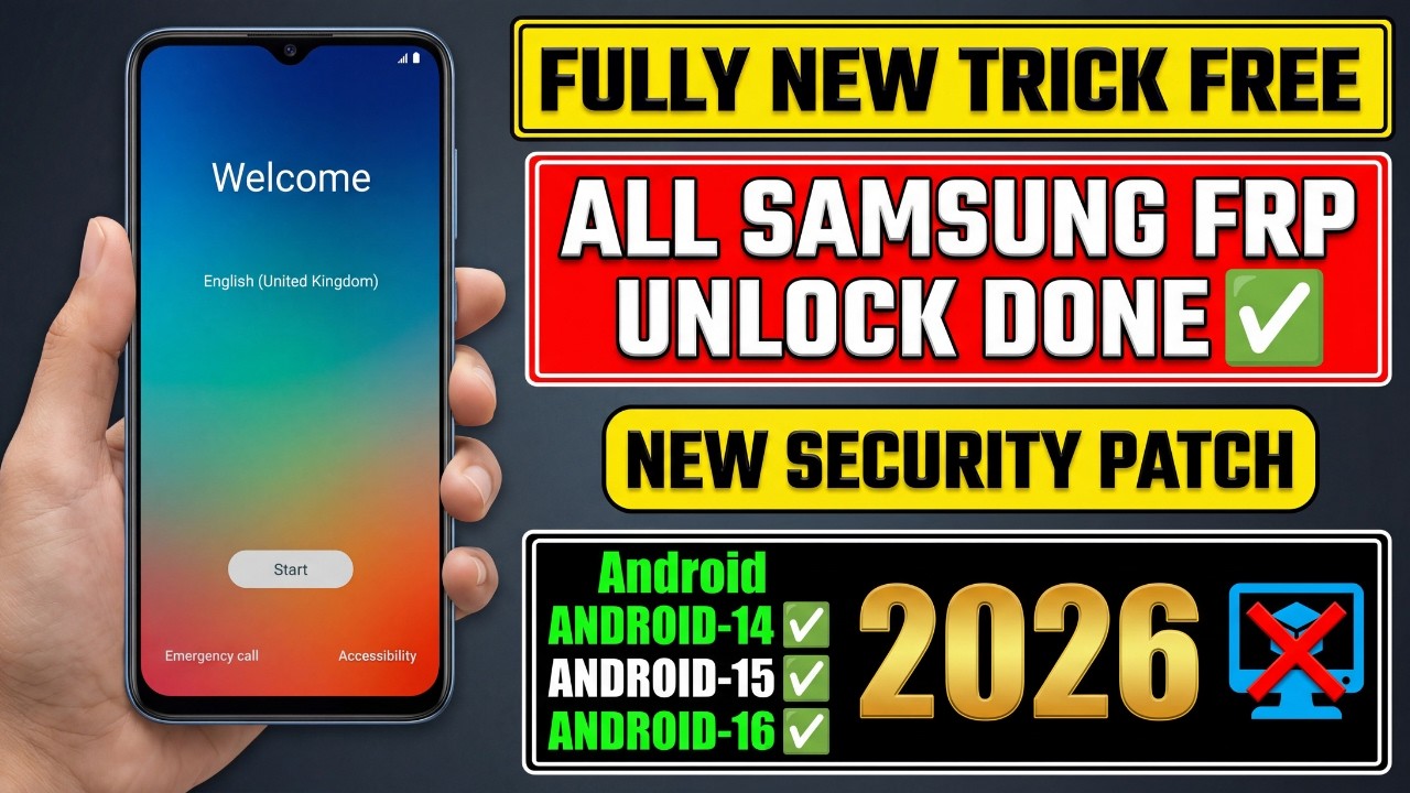 All Samsung FRP Unlock 2026 Android 14/15/16 Latest | New Trick | Working✅