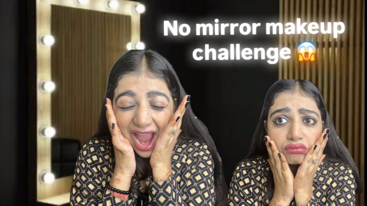 No mirror makeup challenge 😱 || parul Chaudhary || challenge vlogs
