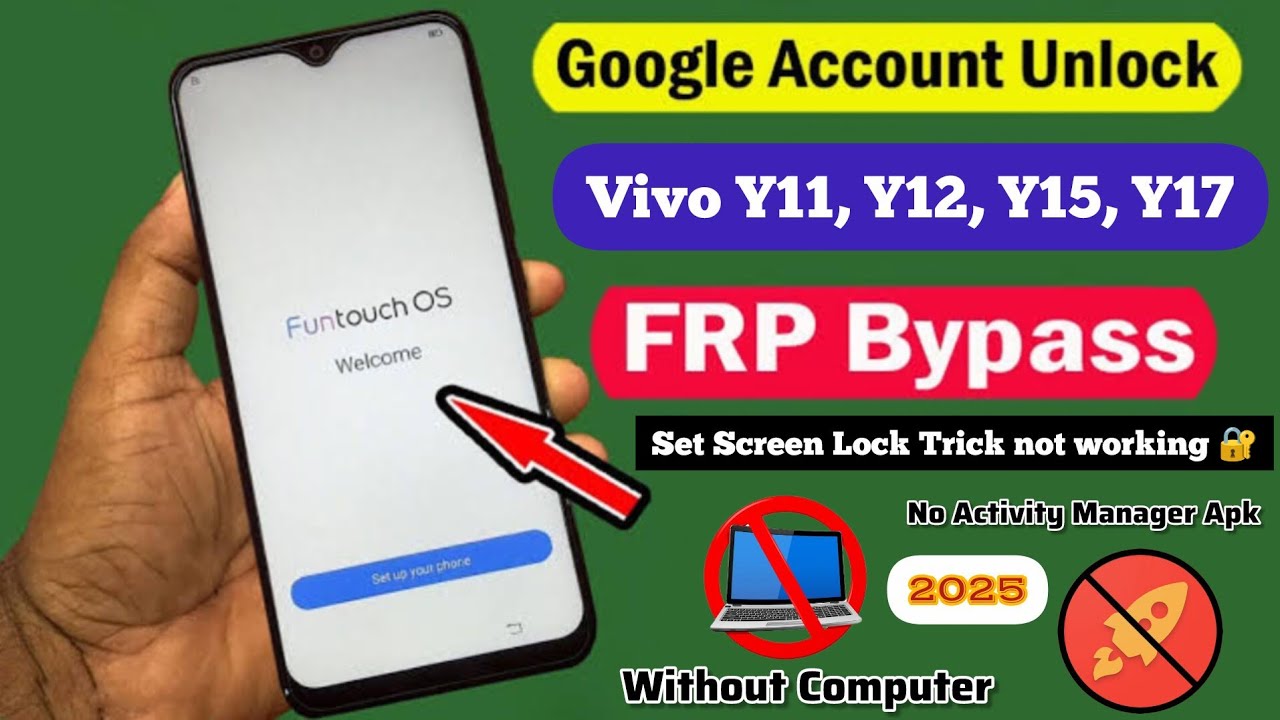 Vivo y11 frp bypass set screen lock trick not working no webserch option no activity manager 