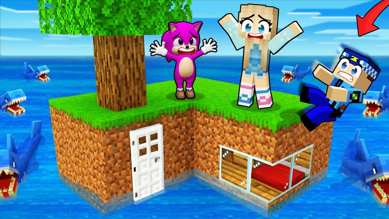 Deniz Bloğunda Hayatta Kaldık! ☠️🌊 - Minecraft