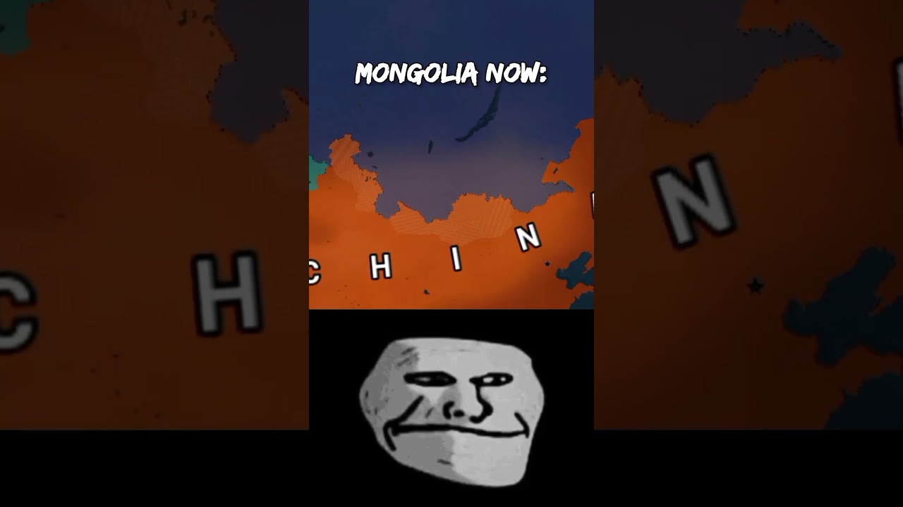 Age of History 2: Mongolia Now vs Then | #shorts #ageofhistory2 #aoh2 #mongolia #trollface