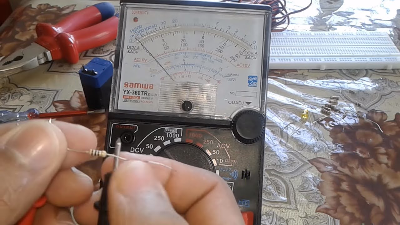 How to measure resistor value using analog multimeter