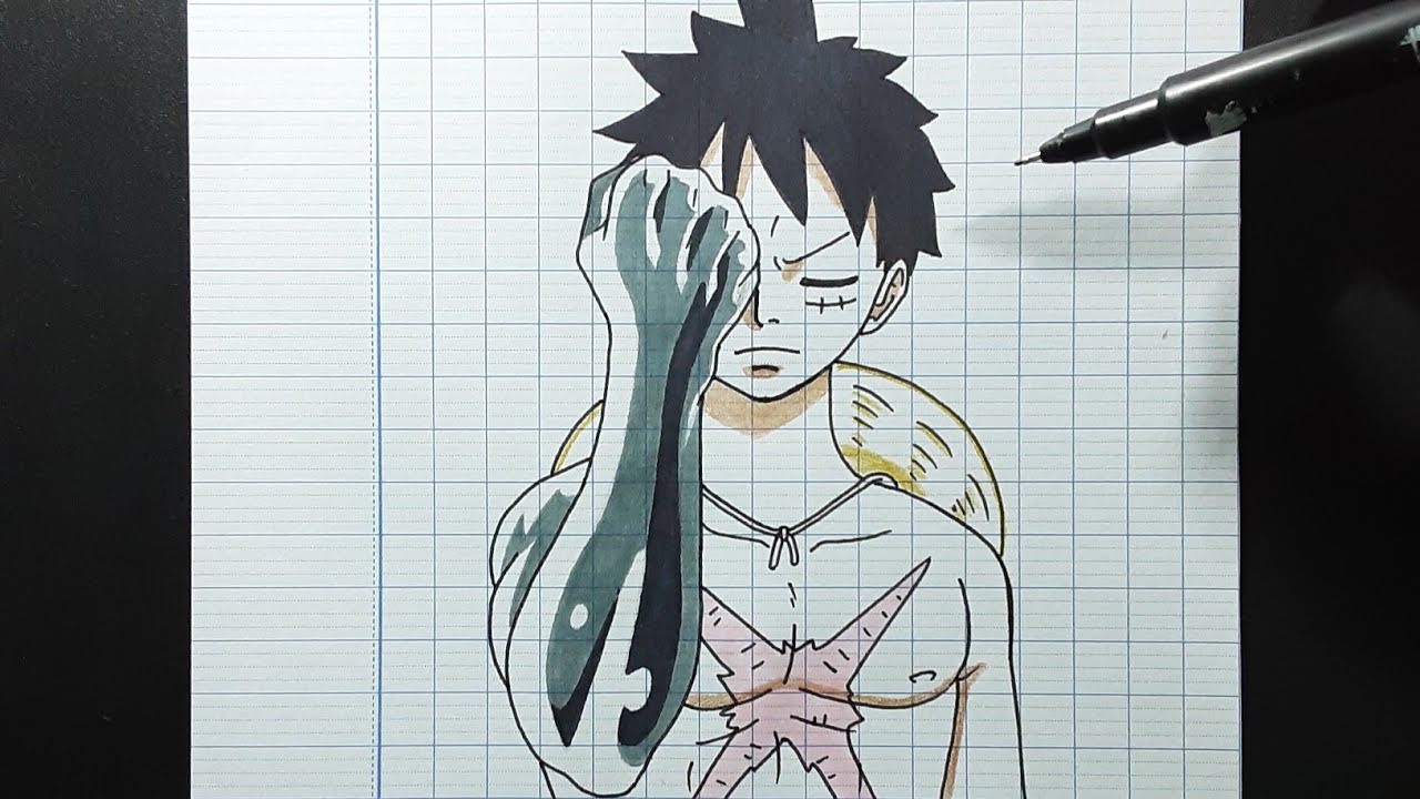 vẽ Luffy haki