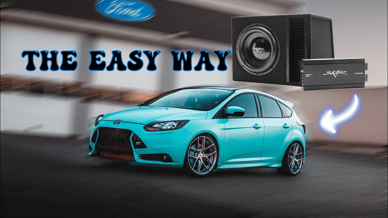 Step by step installing an aftermarket subwoofer and amp to a Ford focus ST with Stockhead unit￼