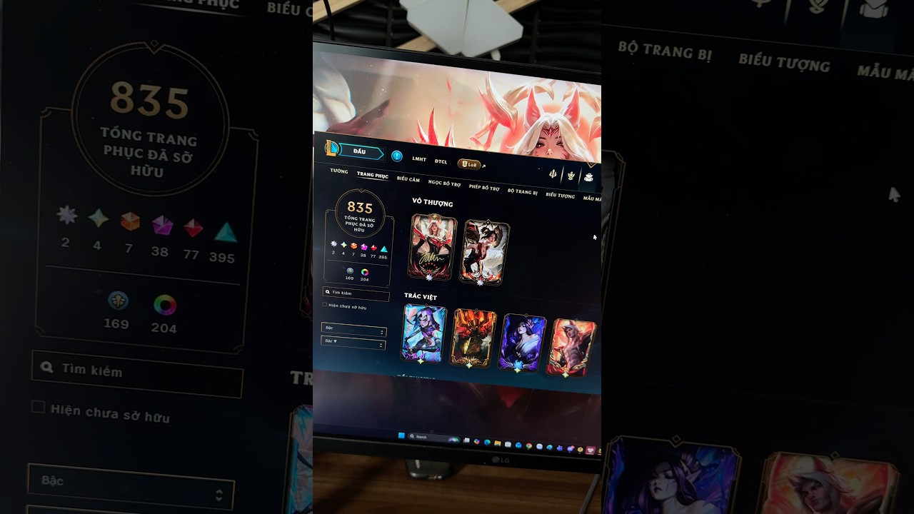 Review acc 835 skin, 2 Vô Thượng, 4 Trác Việt, Ahri Faker bản full, Ahri Suối Nước Nóng Sau Giờ Làm