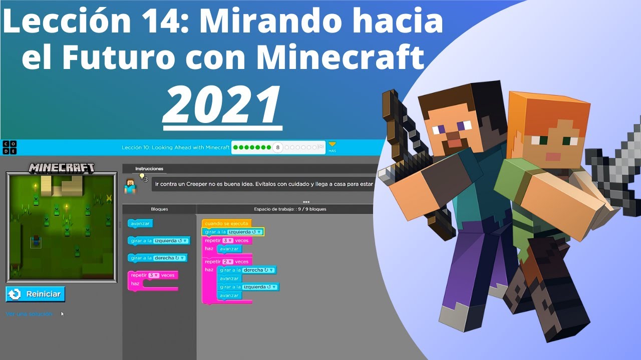 ✅Lección 14 Mirando hacia el Futuro con Minecraft✅ [MIRALO] 👌 Tutorial 100% [Completo] y Rapido 2021