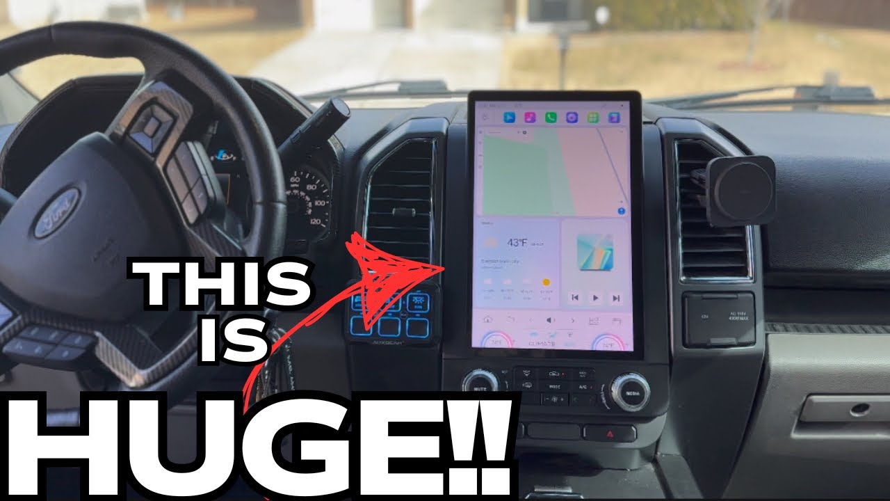 Installing a HUGE 13 Inch Touch Screen in my F150! Cidava! 