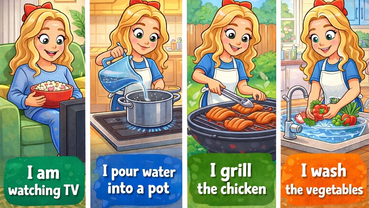 Learn and Speak English Every day with Fun! Daily English at Kitchen (Cooking) l Beginner English