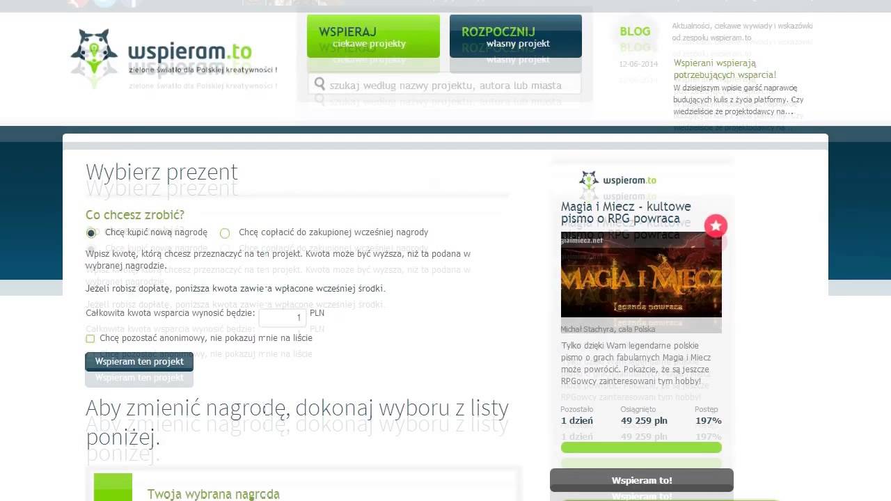 Zwiększanie kwoty wsparcia na Wspieram.To