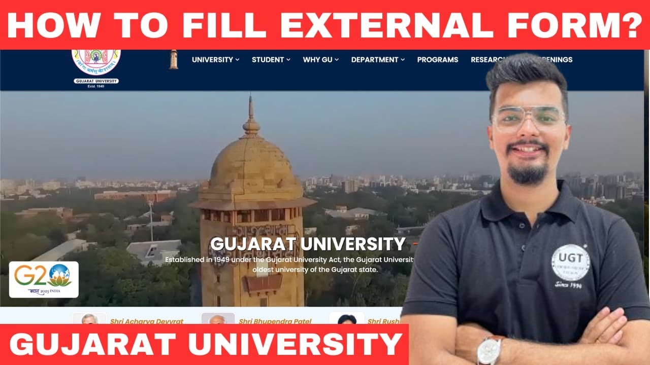 How to fill External Form in Gujarat University | External Admission | Bcom | Mcom | BA | MA | UGT