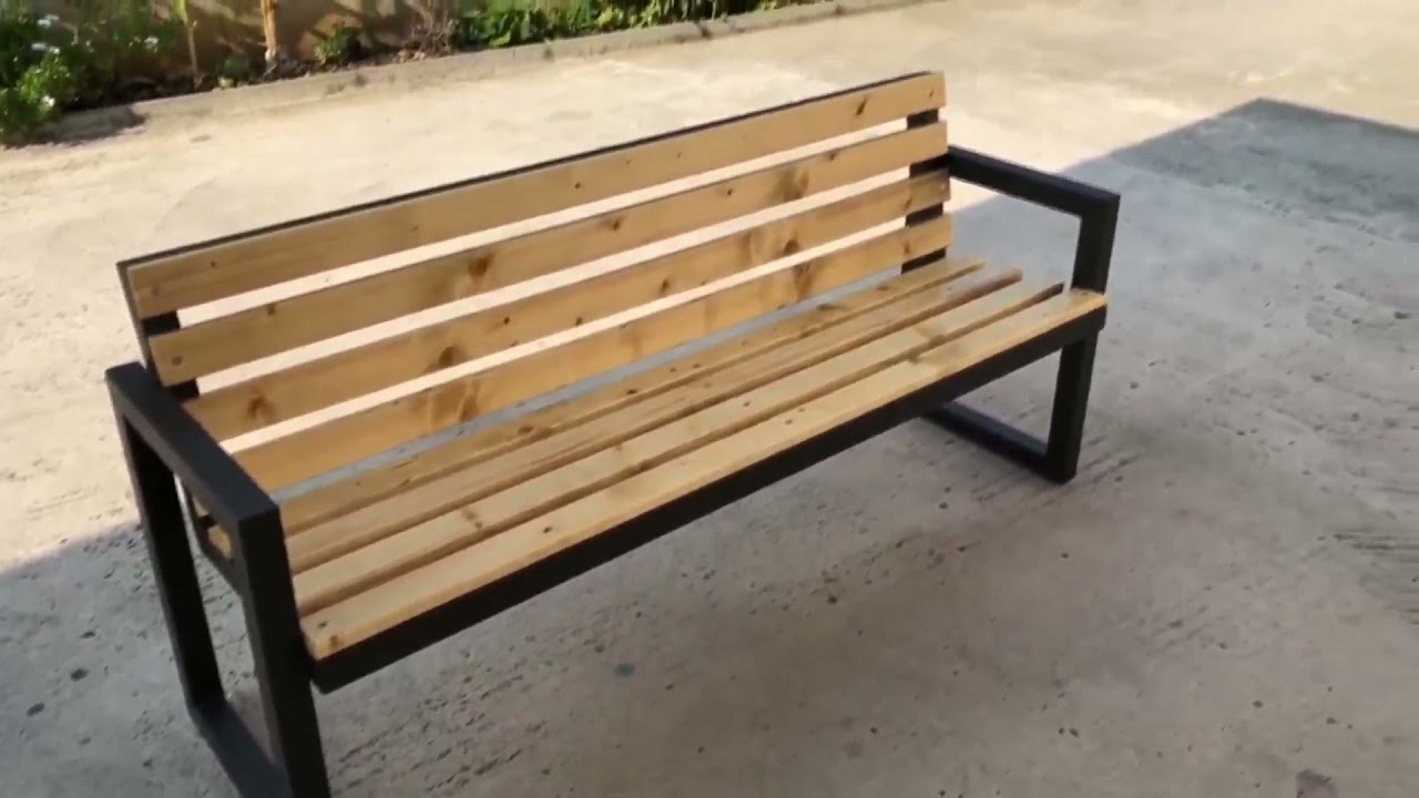 Ganhei muito dinheiro vendendo esse banco 💰 - Modern outdoor | Bench steel & wood