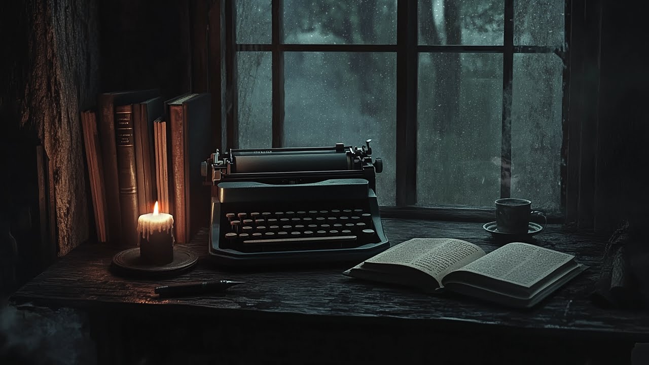Whispering Academia – Rainy Library Nights | Dark Academia Piano Escape
