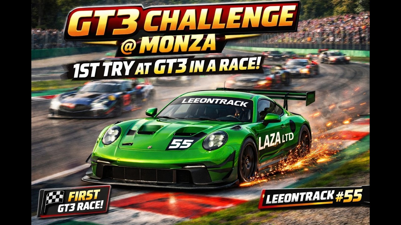 First Live GT3 race - Back of the grid at Monza in a Porsche Gt3 R (992)#monza  #racing #leeontrack