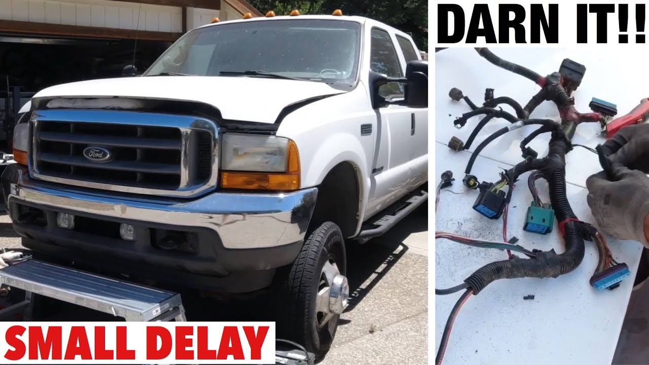 Ford F350 7.3 2001 года выпуска — перемотка жгута проводов, установка маслопроводов и топливопров...