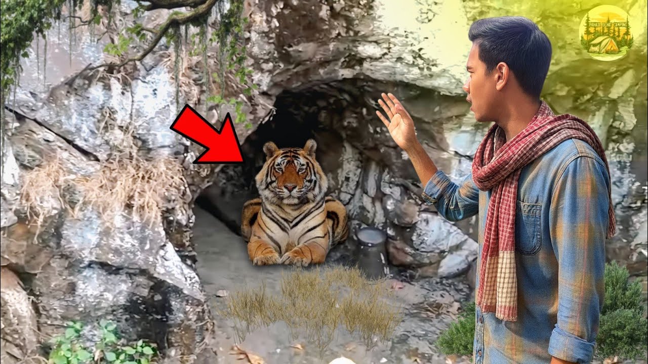 जंगल की गुफा में मिला खतरनाक बाघ!”