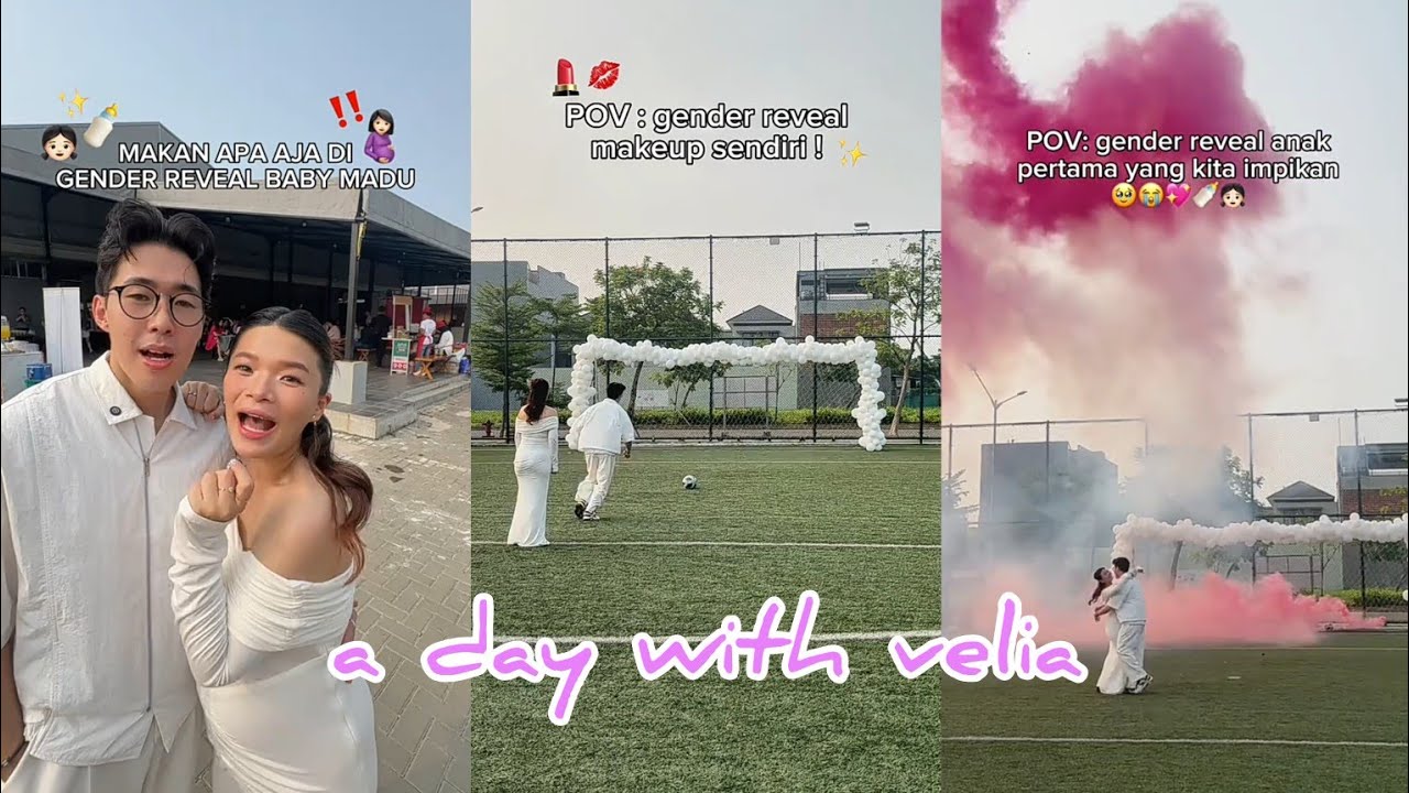 GENDER REVEAL ANAK PERTAMA VELIA🌸🍒🍭🍬A DAY WITH VELIA 😍
